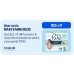 Get $25 Off Pampers at Walmart