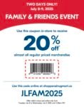 Shoppers Friends & Family Event – 20%OFF