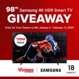 Visions Electronics – Samsung 98″ 4K Smart TV Contest