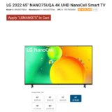 Visions – $75 OFF for LG NanoCell TVs