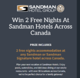 Win a 2-Night Stay at Sandman Hotels
